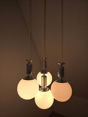 4 Armig Richard Essig ? Opal Deckenlampe Kaskaden Lampe Mid Century 60er 70er
