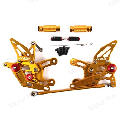 あらし Rearsets Footrest Footpegs For Kawasaki Ninja ZX10R 2008 2009 2010