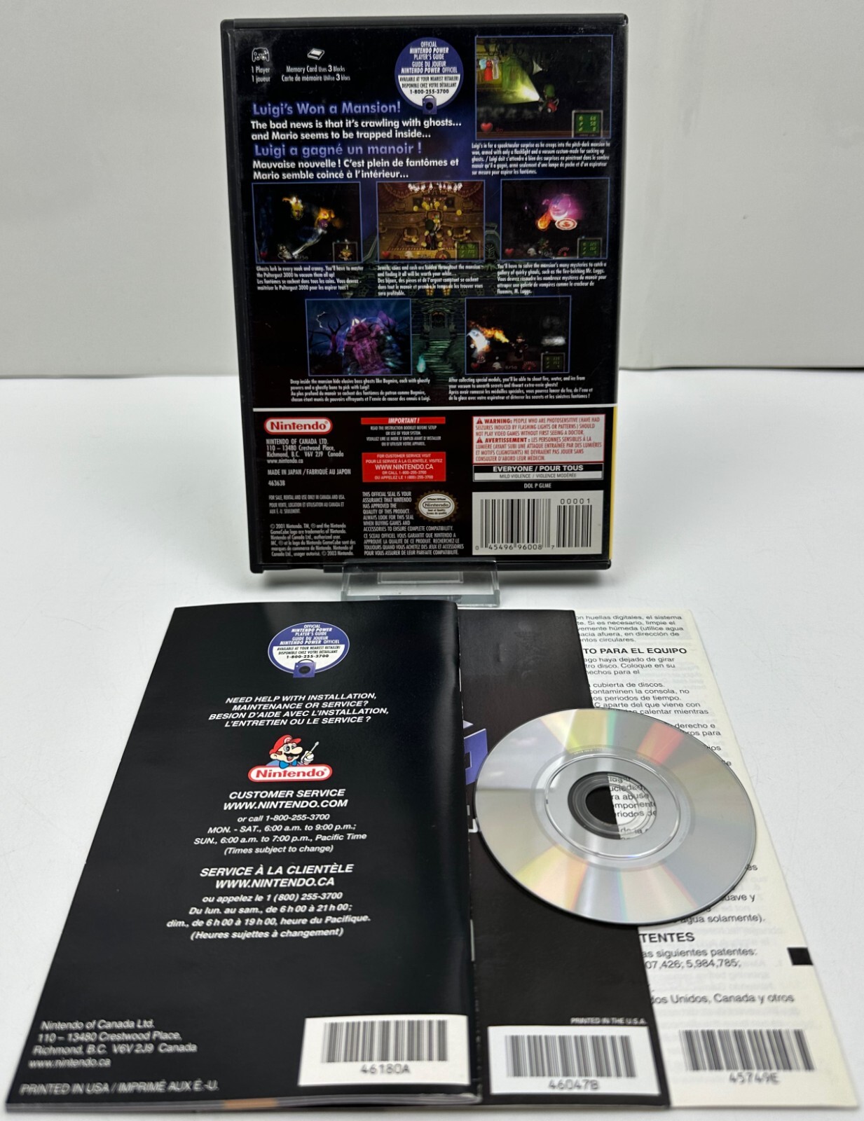 Luigi's Mansion (Nintendo GameCube, 2003) CIB *Mint Disc* 45496960018 ...