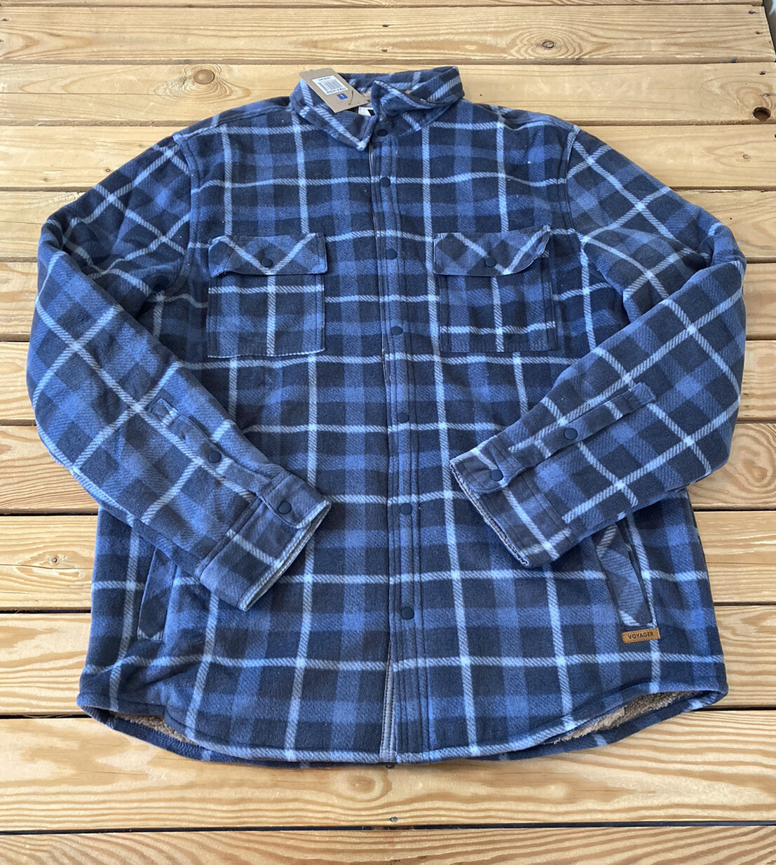 Voyager Polar Fleece Shirt Jacket for Men Size L | Navy