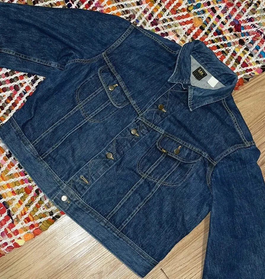 Vintage 70s LEE Riders Sanforized USA Union Made J Denim Jean Jacket