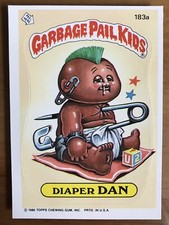 '86 Topps Garbage Pail Kid - Series 5 - Card #183a - DIAPER DAN - Ex