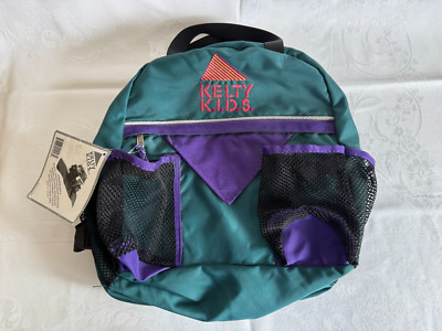 Vintage Kelty KIDS Bag w/Diaper Change Pad Green/Purple Bottle Pockets w/Storage