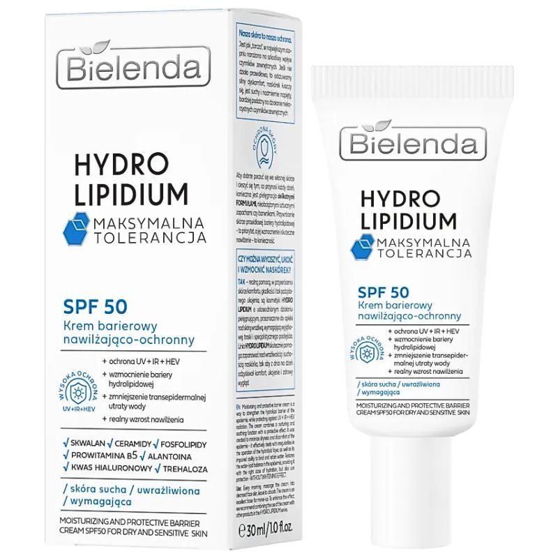 Bielenda Hydro Lipidium Moisturizing Protective Barrier Cream SPF50 30ml