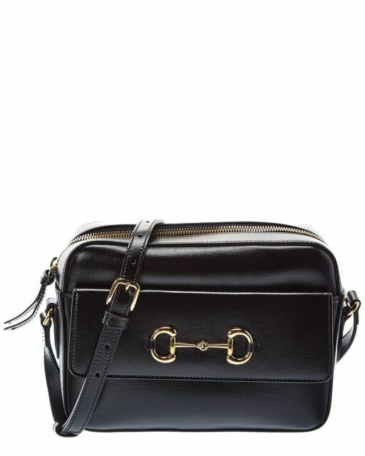 ショルダーバッグ・ポシェット Gucci Black Leather 1955 Horsebit Shoulder Bag Gucci Horsebit 1955 leather shoulder bag in black - Gucci