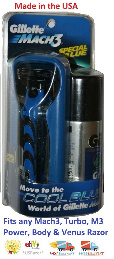 Original Gillette Mach3 Razor Fit Turbo M3 Power Blade Shaver
