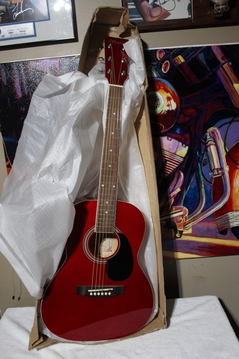 Gorgeous Vintage Ventura VWDORED 3/4 Acoustic Guitar Mint
