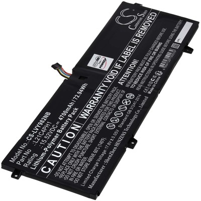 Akku kompatibel mit Lenovo Typ L21C4PH1 15,52V 4700mAh/73Wh Li-Polymer Schwarz