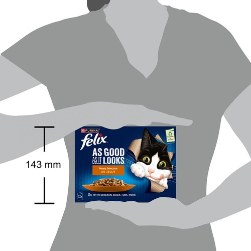 Felix As Good As It Looks Mokra karma dla kotów dla dorosłych Mięsisty wybór w galaretce - opakowania zbiorcze - Zdjęcie 5 z 30