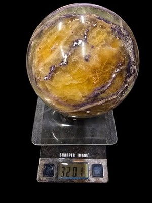 Rainbow Fluorite Sphere Huge Fluorite Crystal Ball Over 3.1 KG Over 7 Pounds. US