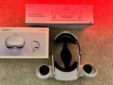 Oculus Quest 2 64GB with charging dock and gaming headstrap
