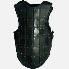 Medieval Viking Leather Body Armor LARP Black Cosplay Costume Breastplate