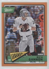 2018 Panini Classics Legends Timeless Tributes Orange 10/25 Rich Gannon 0a4v