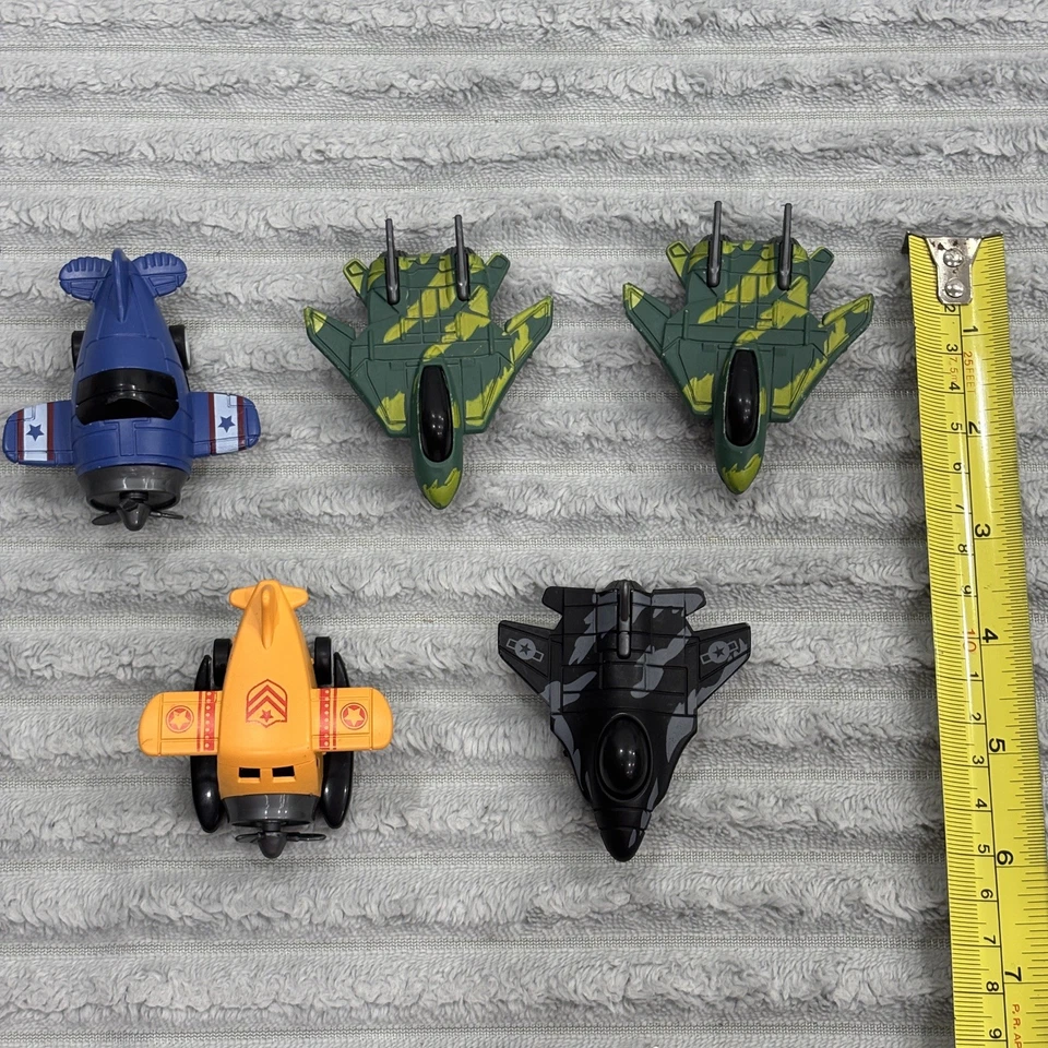 Lote de 5 Aviones de Plástico Juguete Pull Back Mini Excelente Estado  Foto 4 de 4