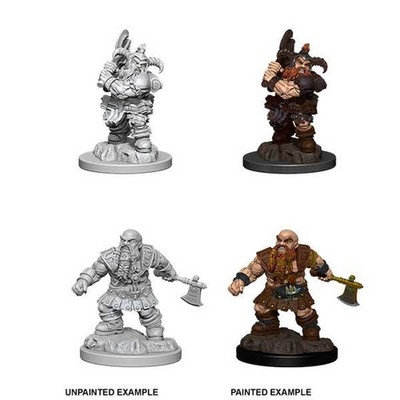 D&D Unpainted Miniatures: Male Dwarf Barbarian