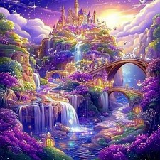 CSZPPQAF 5D Diamond Painting Kits for Adults, Landscape Flower Diamond Art Kits