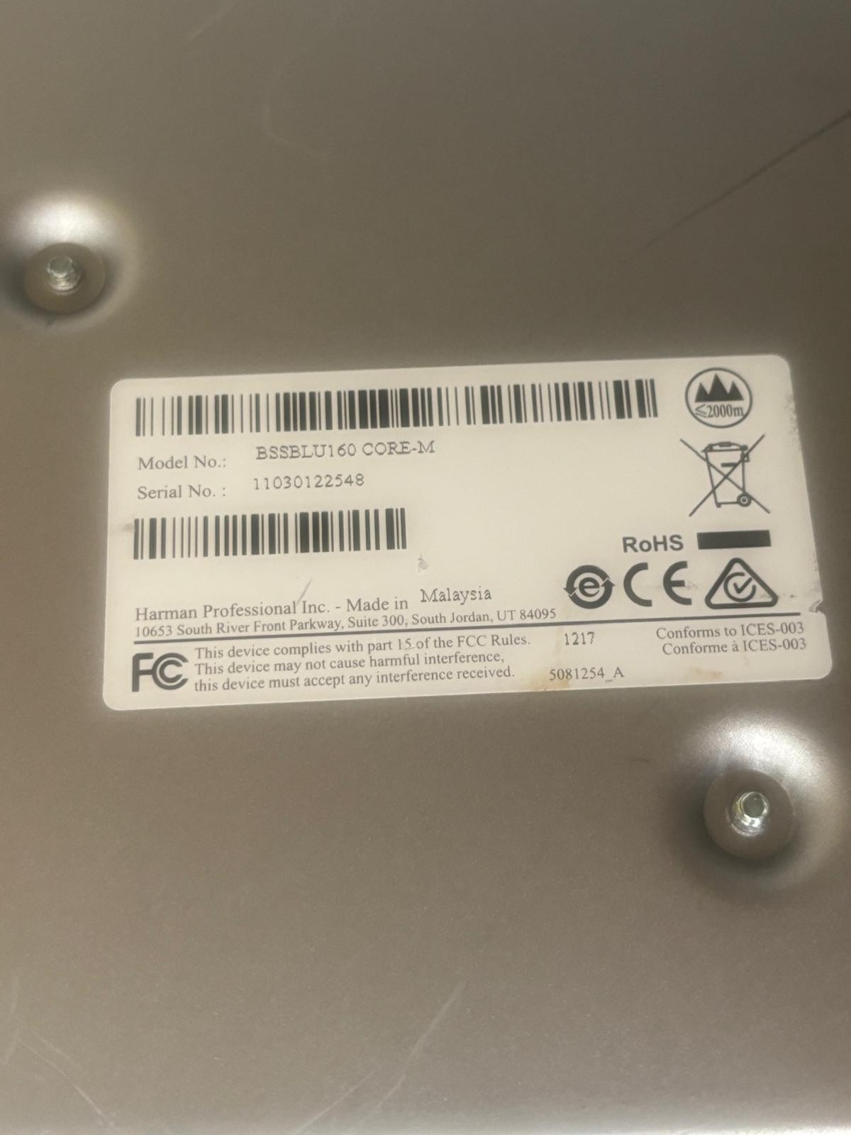 BSS SOUNDWEB London BLU-160 Network Signal Processor BSSBLU160 CORE-M