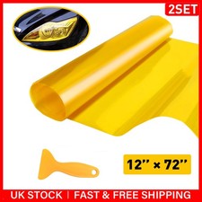 2x Glossy Car Headlight Tint Film Taillight Fog Light Vinyl Wrap Sticker Sheet