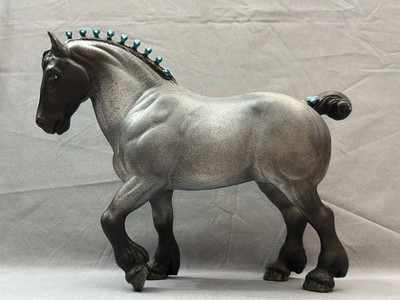 Breyer Custom Traditional Black Roan on the Clydesdale Stalion Mold