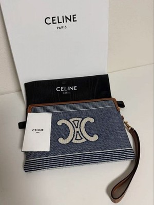 CELINE Strap Attached Cuire Triomphe Small Pouch