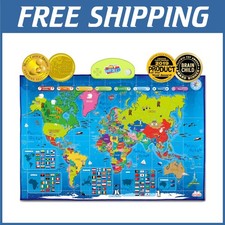 Interactive Talking World Map for Kids 5-12