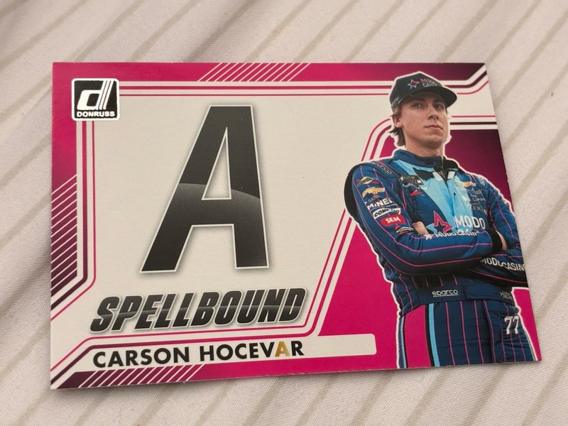 Carson Hocevar 2026 Donruss Panini Spellbound Auto Racing Card #28