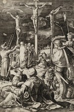 HOGENBERG (*1608) di GOLTZIUS (*1558), scena della crocifissione, 1598, KSt. Barocco