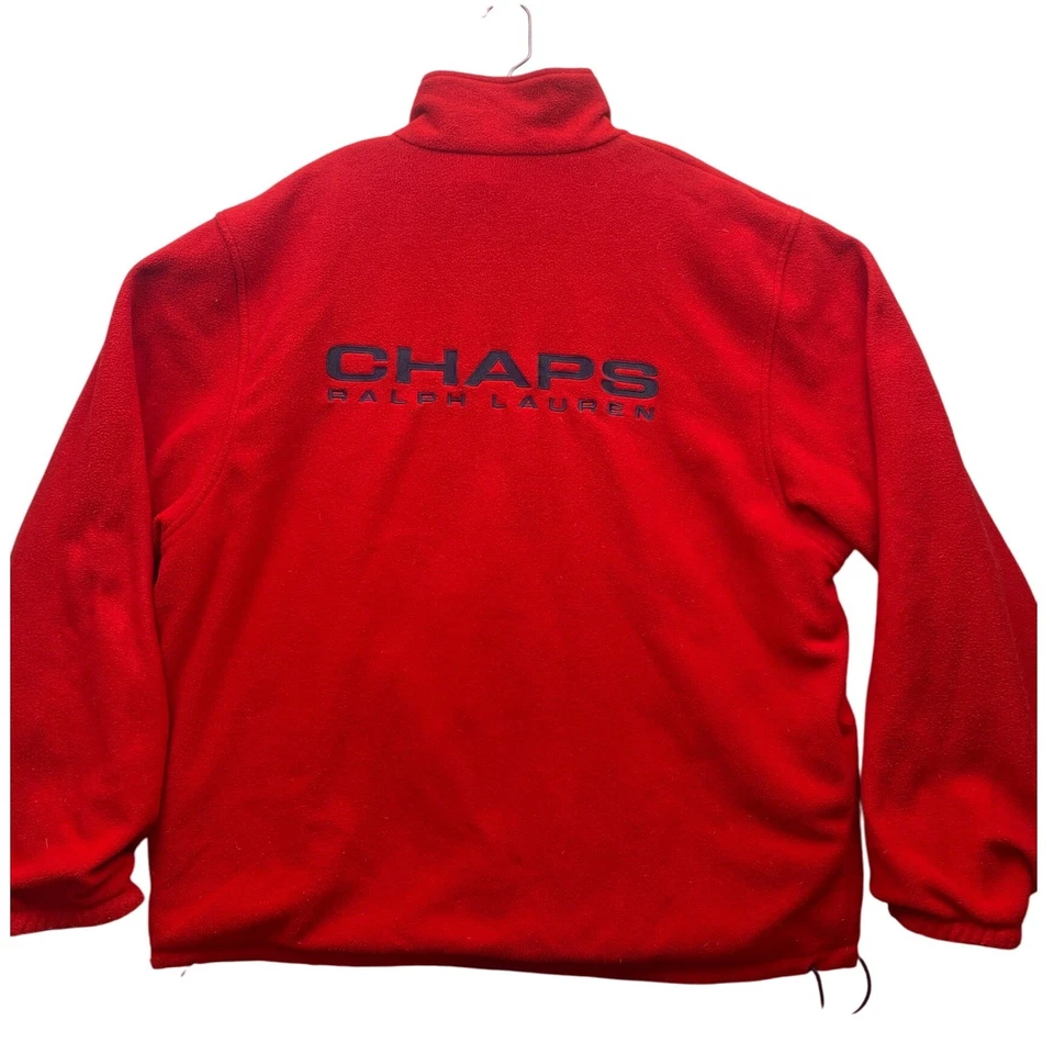 Chaqueta Chaps Ralph Lauren Para Hombre 2XL Reversible Cremallera Completa Forrada de Vellón Exterior Foto 4 de 4