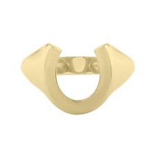 14k Yellow Gold Polished Horseshoe Signet Ring 2.5 Grams 8 MM - size 7