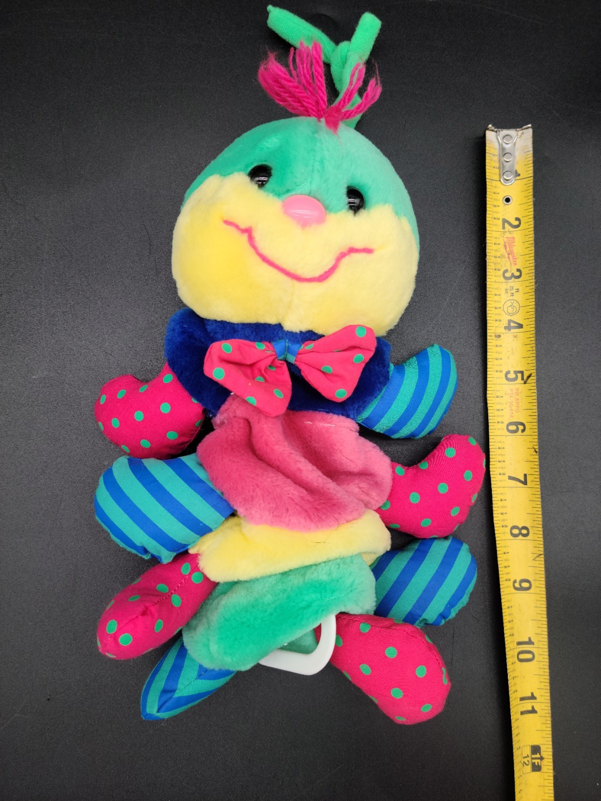 1996 VTG Kids II Baby Caterpillar Green Crib Musical Pull Toy Beautiful Dreamer