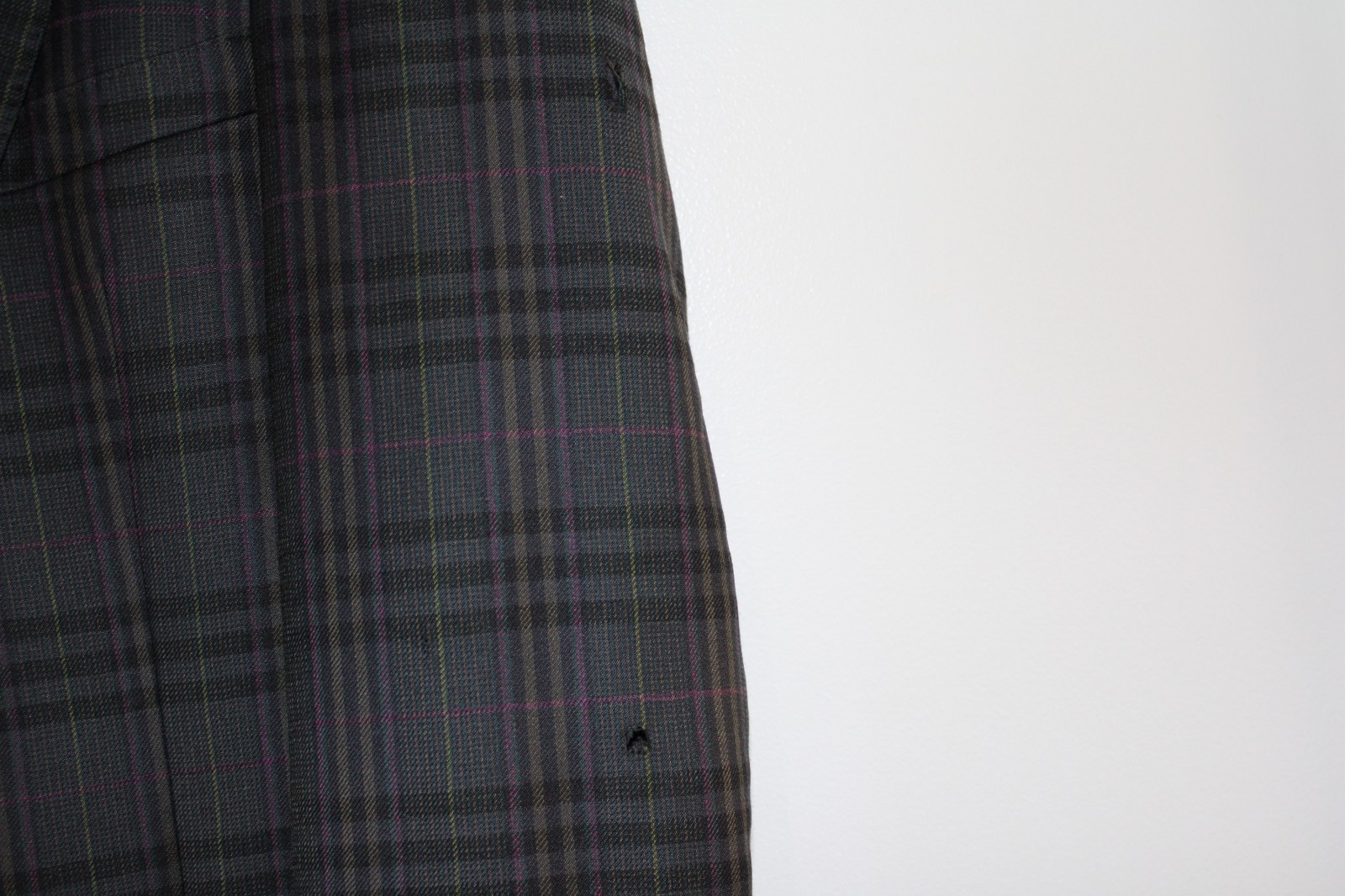 GRAY PLAID YVES SAINT LAURENT 100% WOOL SPORT COAT sz 42R suit jacket 42 REGULAR thumbnail 5