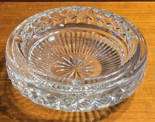 Vntg Waterford Lismore Cigar Cigarette Ashtray Cut Crystal Lrg Heavy 4 Slots EUC