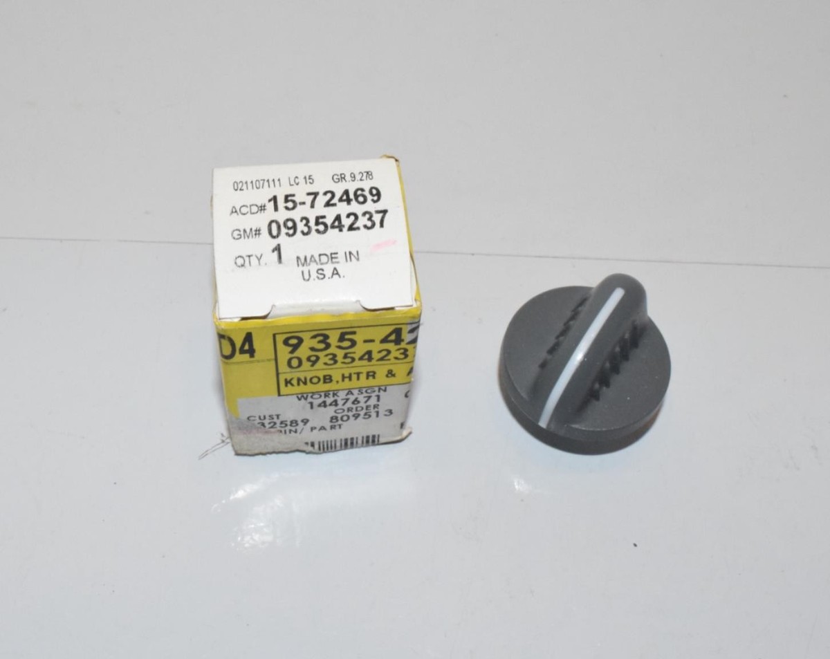 ACDelco 15-72469 HVAC Heater Control Knob GM 09354237 Genuine NOS