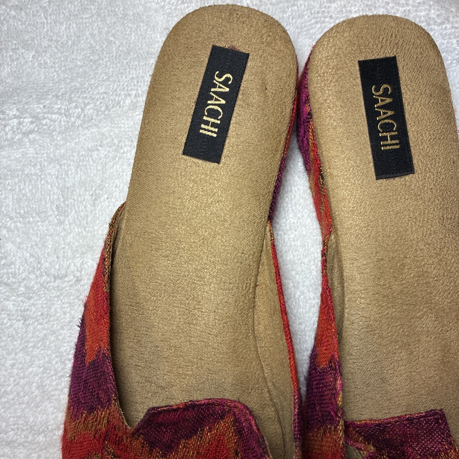 SAACHI Multicolor Zigzag Pattern Slippers - Made … - image 2