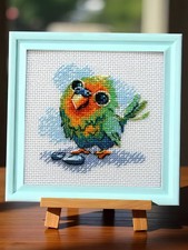 RIOLIS Counted Cross Stitch Kit 2284 Little Parrot-Colorful Bird Portrait