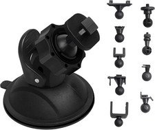 TiToeKi Dash Cam Suction Mount with 15 Swivel Ball Adapters Compatible Black