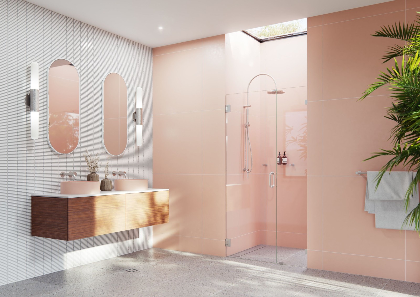 Illume 78H x 41-3/4W Nickel Hinged Glass Shower Door by Glass Warehouse