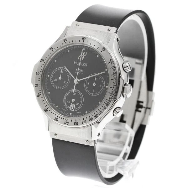 Hublot — Hublot MDM 1620.1 37mm SS Black Dial Quartz Watch #C8327