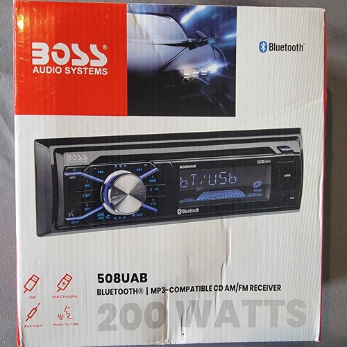 BOSS Audio Systems 508UAB Car Stereo With Bluetooth - Single Din, CD Player, Aux
