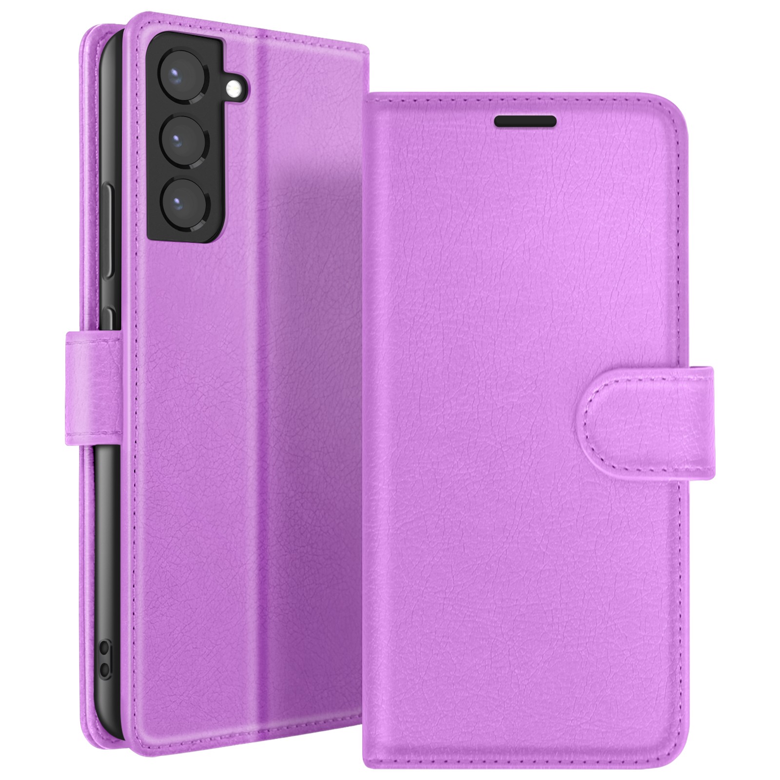 Coque Galaxy S22 Plus Portefeuille Violette Étui Protection Rabat Aimanté Zanaé