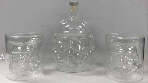 Star Wars Stormtrooper Helmet Whisky Decanter Bottiglia e 2 Bicchieri Set - Sciolto - Foto 1 di 7
