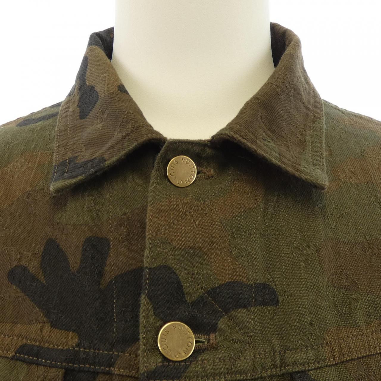 Authentic Louis Vuitton Jacquard Denim Trucker Jacket HDA91WDSQ Supreme Deni... image 5