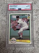 PSA 8 BASEBALL CARD 1982 DONRUSS MARK CLEAR BOSTON RED SOX