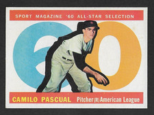 1960 Topps #569 Camilo Pascual, Sport Magazine All Star, 7th Series, NM NRMT