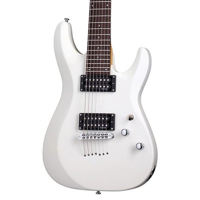 Schecter Guitar Research C7 Deluxe SevenString Electric Guitar Satin White