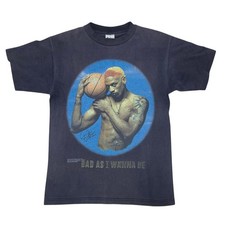 Vintage 1996 Dennis Rodman Bad As I Wanna Be T Shirt USA Single Stitch M 90s