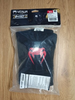 Venum Kontact Evo Knieschoner   Größe M/L   Schwarz/Rot   Neu & OVP