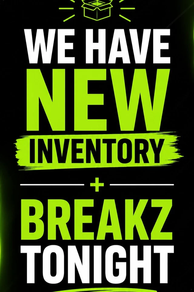 🚨 LIVE BREAKZ TONIGHT! New Inventory Just Landed