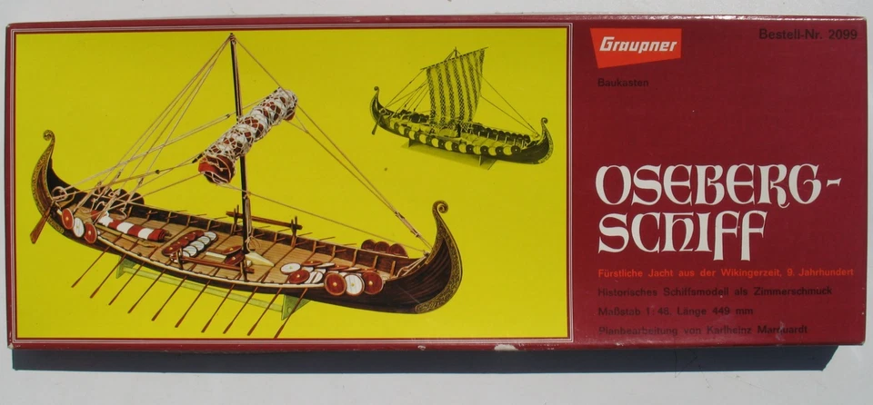 Graupner 2099 OSEBERG Schiff + Beschlagsatz 435 1:48 Wikinger Jacht Holz Bausatz - Bild 2 von 4