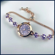 Elegant Women Watches Luxury Rhinestone Bracelet Bracelet Quartz Watch